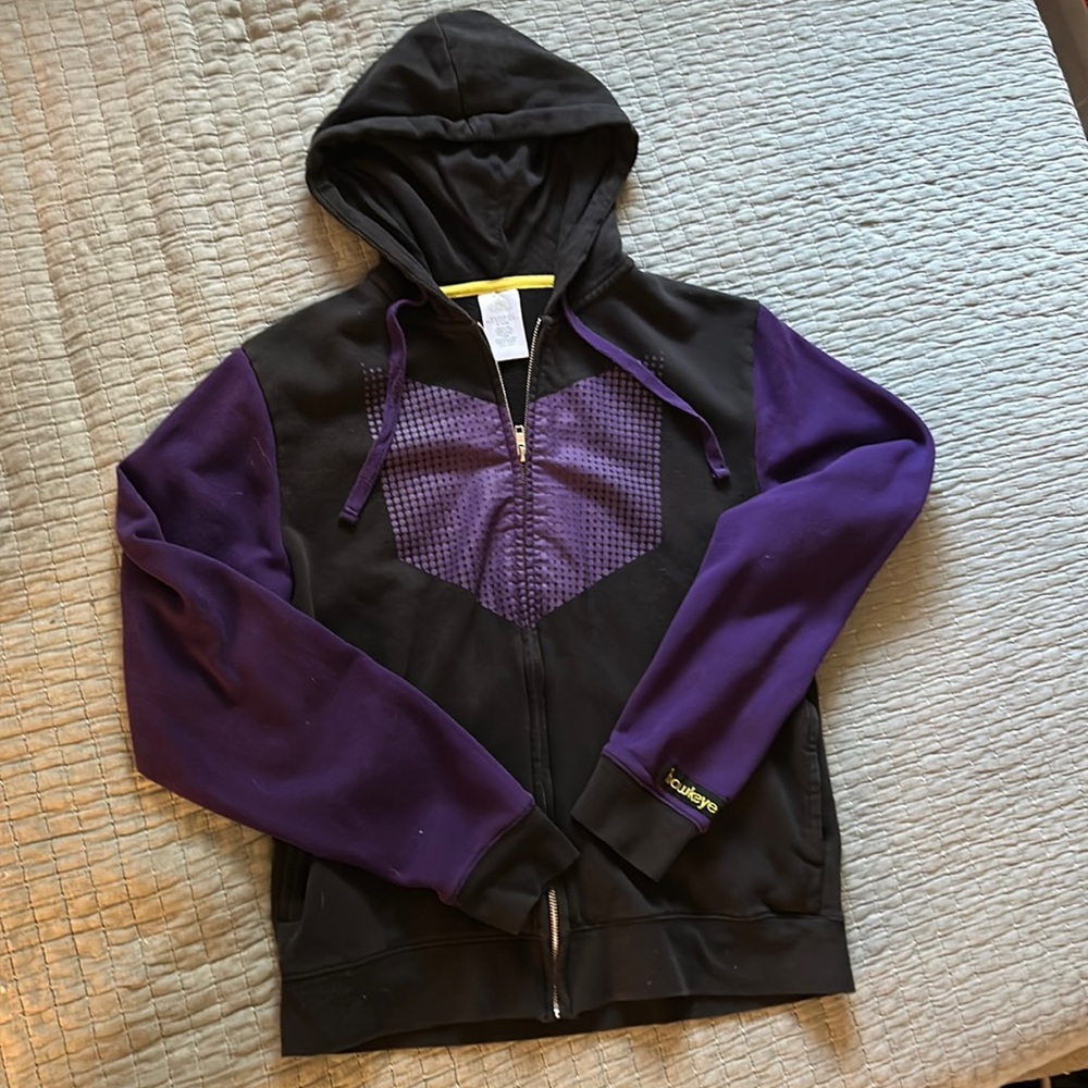 Purple and Black Hawkeye Zip-Up